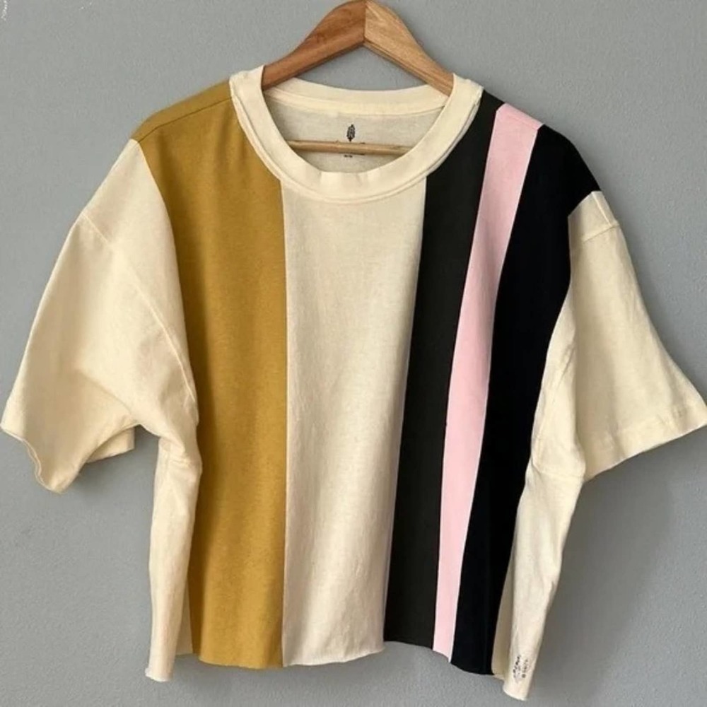 Free People FP Movement Inspire Tee Printed Vertical Multi